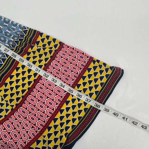 Maggy London Geo Printed Keyhole Neck Knee Length Dress  Blue Size 10 - Picture 10 of 10